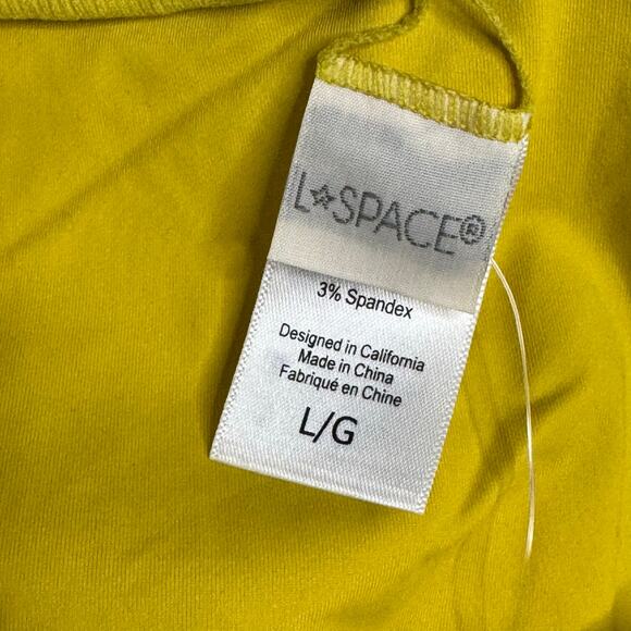 L*Space Frenchi Ribbed Bikini Bottom in Yellow Women's Large NWT - Picture 7 of 7